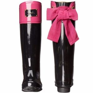 NWT Discontinued Joules Evedon Dark Pink Rainboot